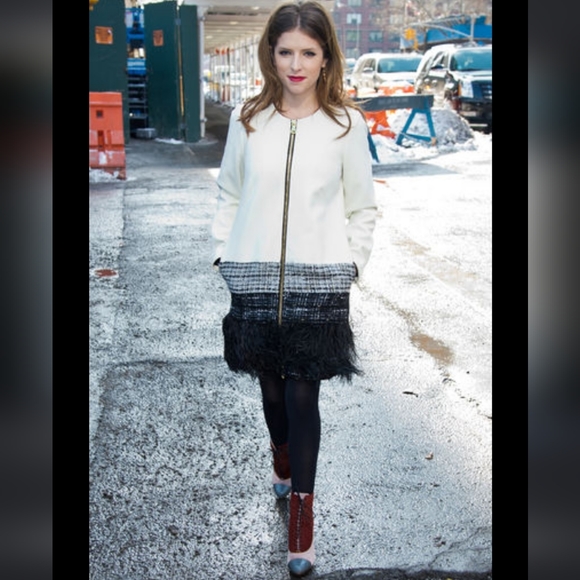 ASO Scream Queens Milly white feathered trim coat - Picture 7 of 7